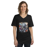 Her Fingers Tell Stories Unisex Short Sleeve V-Neck T-Shirt - Beyond T-shirts